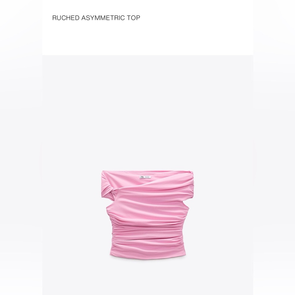 Zara Ruched Asymmetric Top - Picture 4 of 4